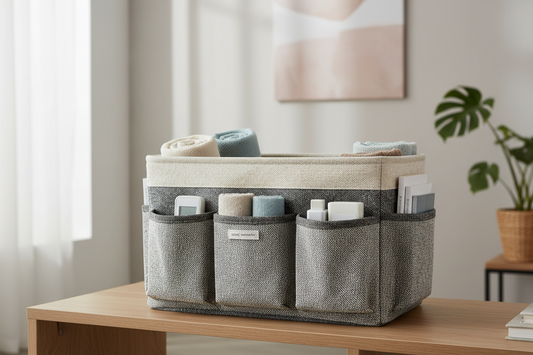 Multi Section Fabric Storage Organizer Bag – Smart Storage for Every Home