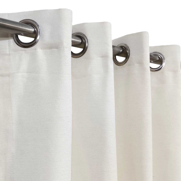 Egg White Plain Duck Cotton Curtain