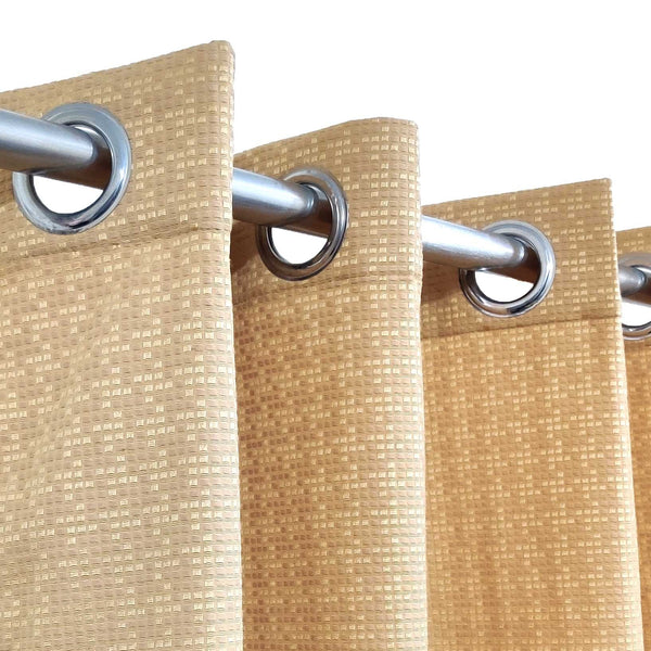 Muted Golden 3D Jacquard Curtain