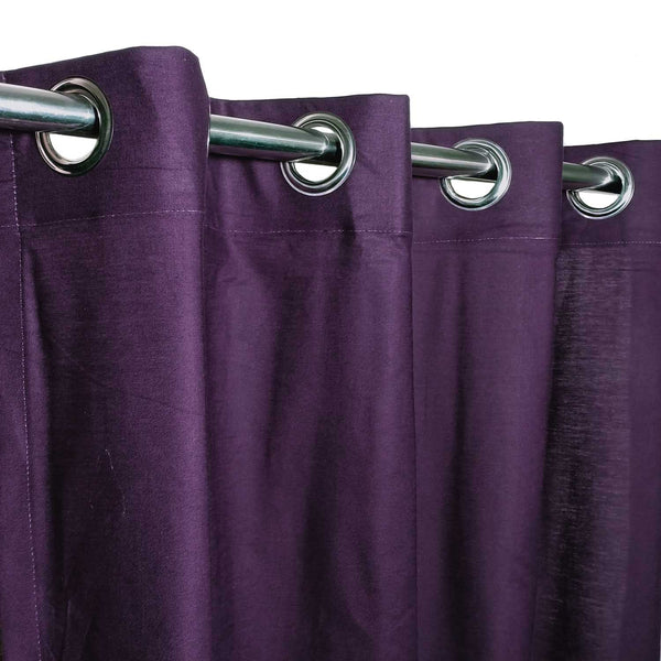Purple Plain Duck Cotton Curtain