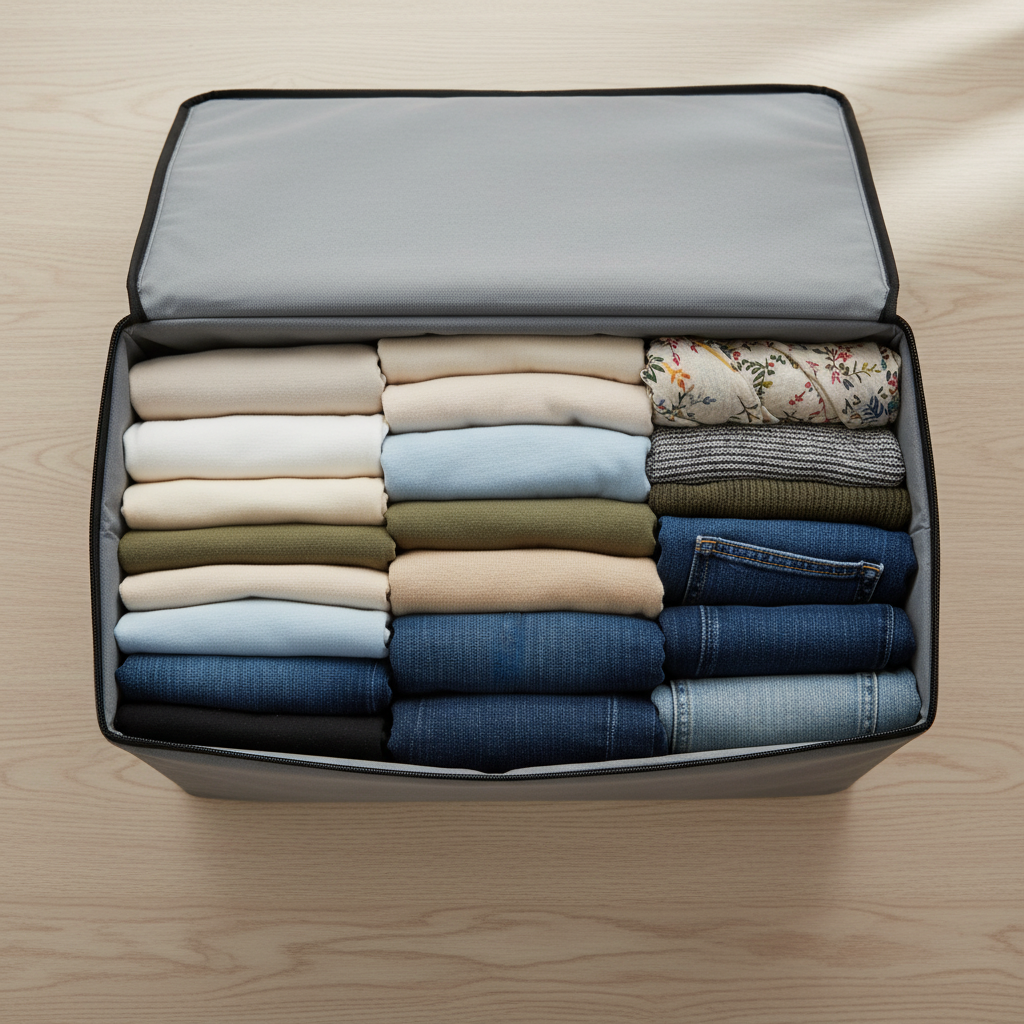 3 Compartment Clothes Storage Organizer Bag