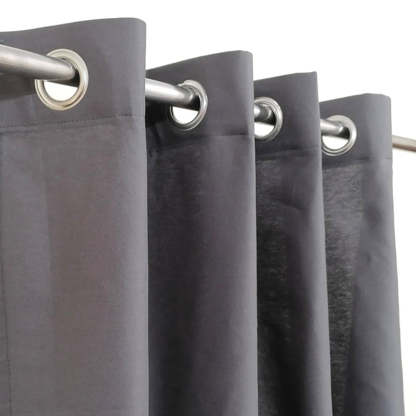 Grey Plain Duck Cotton Curtain