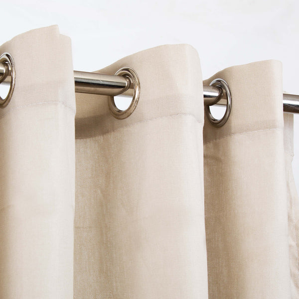 Cream Color Plain Duck Cotton Curtain
