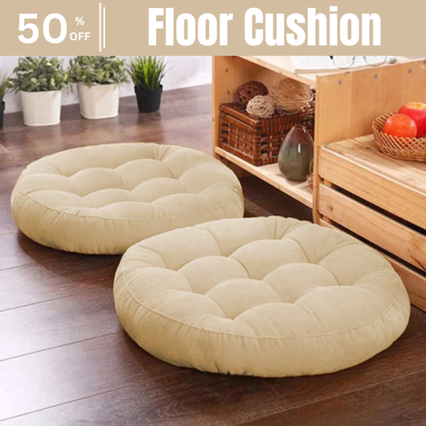 Round Shape Floor Cushion / Soft Meditation Cushion For Casual Seating In Skin Color