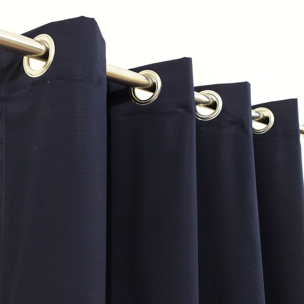 Plain Navy Blue Denim Cotton Curtain