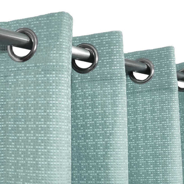 Greenish Grey 3D Jacquard Curtain