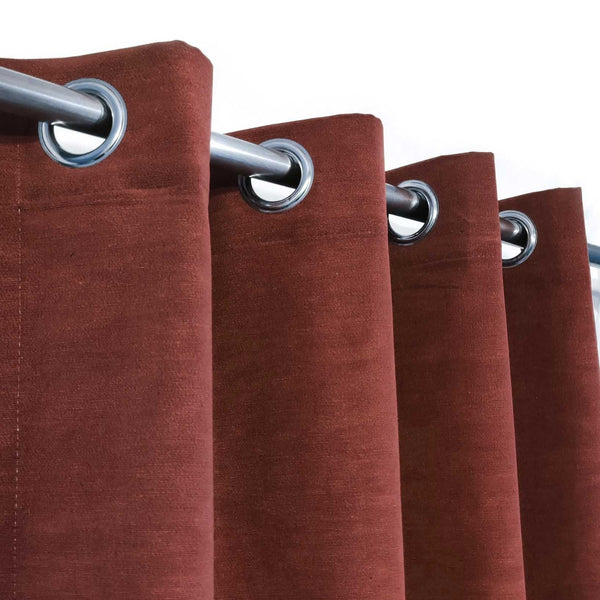 Red Plain Duck Cotton Curtain