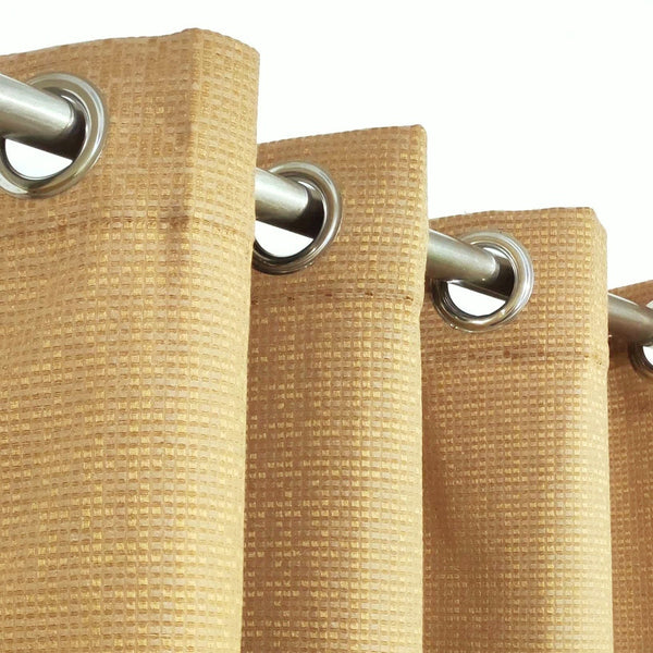 Golden 3D Jacquard Curtain