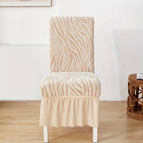 Premium Zabra Velvet Chair Cover Golden - My Royal Choice