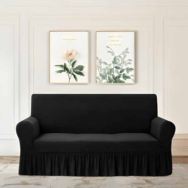 TURKISH STYLE SOFA COVERS - BLACK
