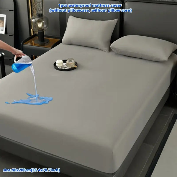 Terry Cotton 100% Waterproof Mattress Protector/Cover Gray