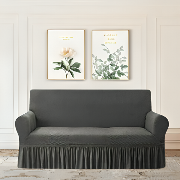 TURKISH STYLE SOFA COVERS - DARK GREY