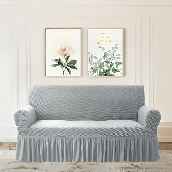 TURKISH STYLE SOFA COVERS - SILVER GREY