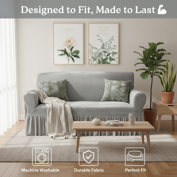 TURKISH STYLE SOFA COVERS - GREY