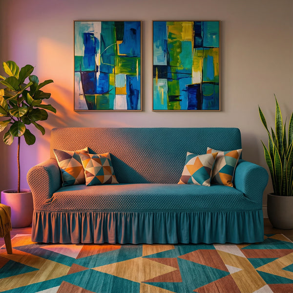 Turkish Mesh Sofa Cover - Zinc