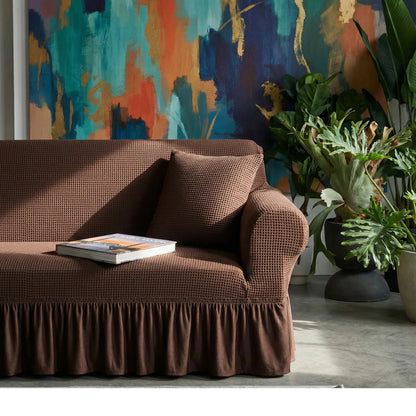 Turkish Mesh Sofa Cover - Dark Brown - My Royal Choice