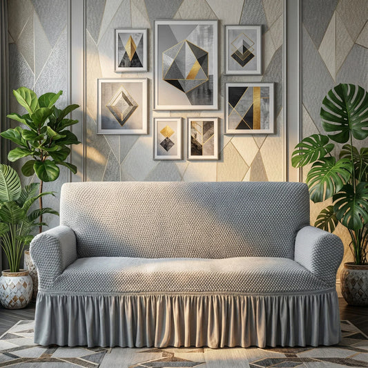 Turkish Mesh Sofa Cover - Grey - My Royal Choice