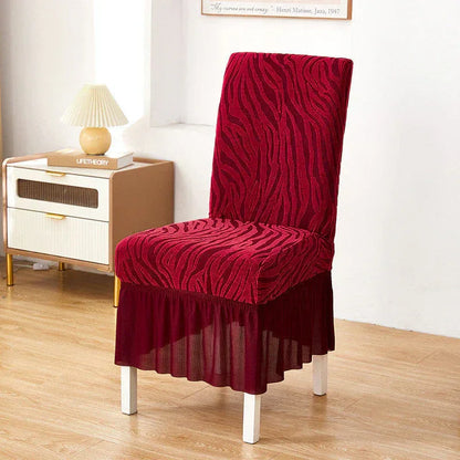 Premium Zabra Velvet Chair Cover Maroon - My Royal Choice